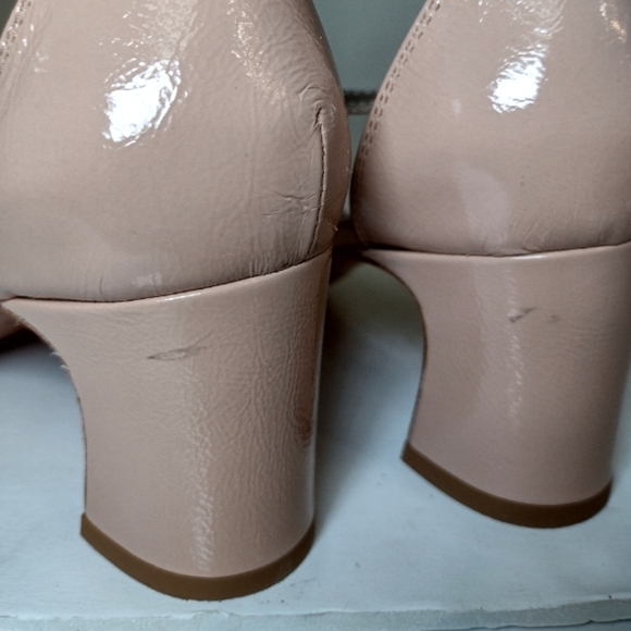 AGL Women's Nude Ankle Strap Heels with Cylindrical Heel Size (8.5) - Picture 13 of 15